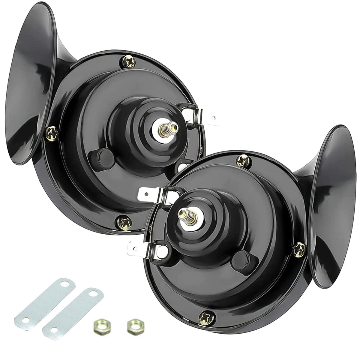 2 Pack 300DB Super Loud Train Horn, 12V Security Alarm Speaker