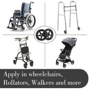 2 Pack 6 Inch Replacement Front Wheels for Wheelchairs Walkers and Rollators Magic Cars 5