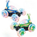 2-Pack Rechargeable Remote Control Tornado Stunt Flip Cars in Blue and Green Magic Cars 1