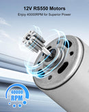 2 Pcs 12V RS550 Electric Motor 40000RPM High-Speed Power Drive Engine for Wheels Magic Cars 5