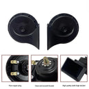 2 PCS 12V Super Loud Electric Snail Horn Kit Dual Tone Universal Air Horn Magic Cars 1