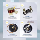 2 PCS 12V Super Loud Electric Snail Horn Kit Dual Tone Universal Air Horn Magic Cars 2