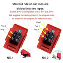 2 Pcs Kids Electric Ride-On Car Motorcycle with Foot Switch and Automatic Reset Magic Cars 3