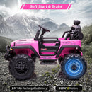 2-Seat Kids 24V Battery-Powered Electric Ride-On Truck with Remote Control Toy Car Magic Cars 14