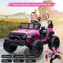 2-Seat Kids 24V Battery-Powered Electric Ride-On Truck with Remote Control Toy Car Magic Cars 3