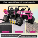 2-Seater 12V Electric Ride-On UTV Dump Truck with Remote Control, Dump Bed, and Shovel - Pink Magic Cars 7