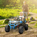 2-Seater 24V Electric Kids Car with Remote Control Blue Magic Cars 0