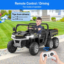 2-Seater 24V Electric Kids Ride-On Dump Truck 4WD with Remote Control and MP3 Player Magic Cars 3