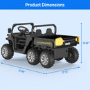 2-Seater 24V Electric Kids Ride-On Dump Truck 4WD with Remote Control and MP3 Player Magic Cars 4