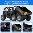 2-Seater 24V Electric Kids Ride-On Dump Truck 4WD with Remote Control and MP3 Player Magic Cars 5