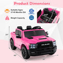 24V Licensed Ram Truck Ride-On Toy for Two with Remote Control and Music Magic Cars 3