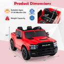 24V Licensed Ram Truck Ride-On Toy for Two with Remote Control and Music Magic Cars 8