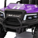 2-Seater 24V Ride-On Golf Cart Truck for Large Kids with Roof, Storage Trunk, and Remote Control Magic Cars 7