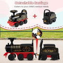 Electric Ride-On Train Toy for Two with Carriage, Music, LED Lights, and Storage Magic Cars 3
