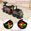 Electric Ride-On Train Toy for Two with Carriage, Music, LED Lights, and Storage Magic Cars 4
