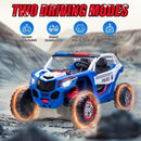 2-Seater Kids Electric UTV 24V with Power Wheels, LED Lights, and Music in Blue Magic Cars 10