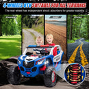 2-Seater Kids Electric UTV 24V with Power Wheels, LED Lights, and Music in Blue Magic Cars 3