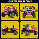 2-Seater Kids Electric Ride-On Dump Truck Car 24V 4WD UTV Toy with Dump Bed Magic Cars 6