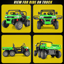 24V 4WD Electric 2-Seater Kids Ride-On Dump Truck Car with Remote Control 6-Wheeler Magic Cars 12