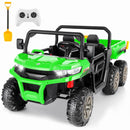 24V 4WD Electric 2-Seater Kids Ride-On Dump Truck Car with Remote Control 6-Wheeler Magic Cars 6
