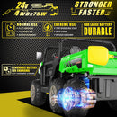 24V 4WD Electric 2-Seater Kids Ride-On Dump Truck Car with Remote Control 6-Wheeler Magic Cars 8