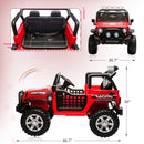 2-Seater Kids Electric Ride-On Truck Car 12V Battery Powered Red Vehicle Magic Cars 11