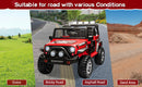 2-Seater Kids Electric Ride-On Truck Car 12V Battery Powered Red Vehicle Magic Cars 6