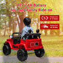 12V Battery-Powered 2-Seater Kids Electric Ride-On Truck with Remote Control Magic Cars 28