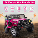 2-Seater 12V Battery-Powered Kids Electric Ride-On Truck Car with Remote Control Magic Cars 3