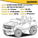 2-Seater 24V Battery-Powered Electric Kids Ride-On Truck with Remote Control Magic Cars 24