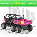 2-Seater 24V Electric Ride-On Dump Truck 4WD UTV with Parental Remote Control Pink Magic Cars 6