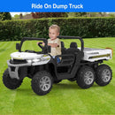 24V Electric 2-Seater Kids Ride-On Dump Truck 4WD Off-Road with Remote and Music Magic Cars 5