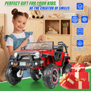 2-Seater 24V 400W Electric Ride-On Jeep Truck for Kids with Remote Control Magic Cars 12