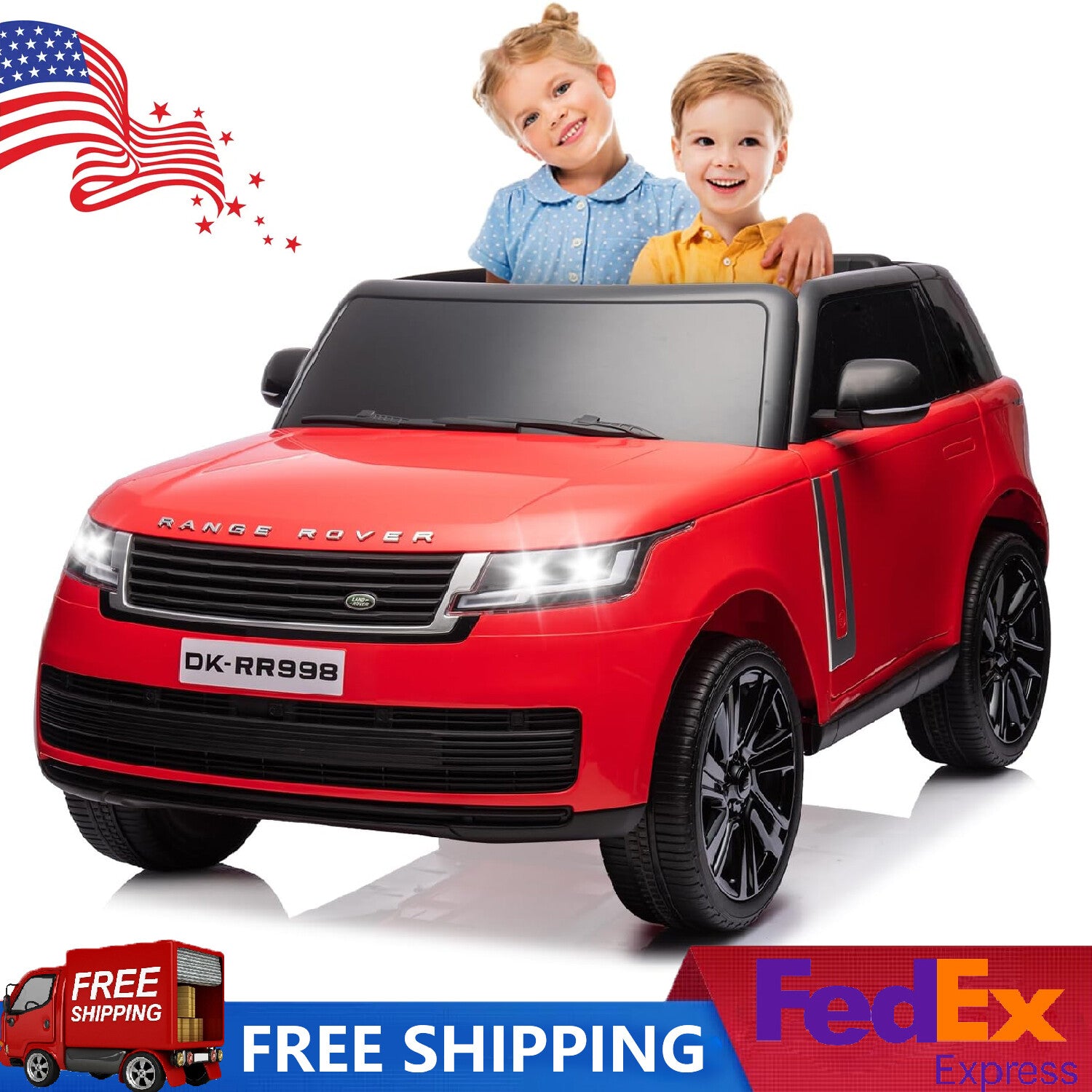2 Seater Ride on Car for Kids 24V Licensed Land Rover Electric Vehicle ...