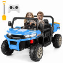 2-Seater 24V Electric 4WD Ride-On Dump Truck Car for Kids with Functional Dump Bed Magic Cars 4