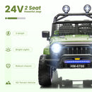 2-Seater 24V Kids Electric Jeep Car Truck with Remote Control, 6mph Battery-Powered Ride-On Magic Cars 3