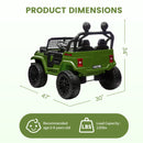2-Seater 24V Kids Electric Jeep Car Truck with Remote Control, 6mph Battery-Powered Ride-On Magic Cars 5