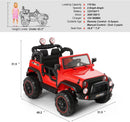 2-Seater 12V Electric Ride-On Truck and Car with Parental Remote Control and Protective Cover for Kids Magic Cars 4