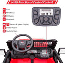 24V Red Kids Ride-On Car with Remote Control, Large Seat and Powerful Wheels, 2-Seater Magic Cars 2