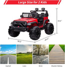 24V Red Kids Ride-On Car with Remote Control, Large Seat and Powerful Wheels, 2-Seater Magic Cars 5