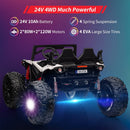 2-Seater 24V Electric Ride-On UTV Car for Kids with LED Lights, EVA Wheels, and Remote Control Magic Cars 14