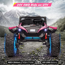 2-Seater 24V Electric Ride-On UTV Car for Kids with LED Lights, EVA Wheels, and Remote Control Magic Cars 21