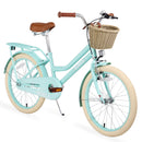 20-Inch Single Speed Girls Bike with Woven Basket for Ages 7-10, Green Magic Cars 4