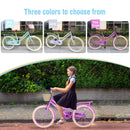 20-inch Purple Kids Bike with Woven Basket for Girls Ages 7-10, Single-Speed Magic Cars 1