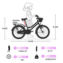 20-inch Purple Kids Bike with Woven Basket for Girls Ages 7-10, Single-Speed Magic Cars 4