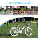 20" Kids Bike with Woven Basket for Girls Ages 7-10 Single Speed Pink Magic Cars 5