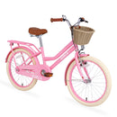20" Kids Bike with Woven Basket for Girls Ages 7-10 Single Speed Pink Magic Cars 8
