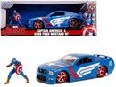 2006 Ford Mustang GT Diecast with Captain America Avengers Figurine Marvel S Magic Cars 4