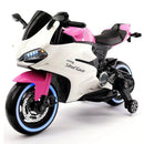 12V Pink Battery-Powered Kids Ride-On Motorcycle Car with Ducati Style Magic Cars 0
