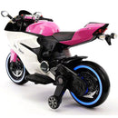 12V Pink Battery-Powered Kids Ride-On Motorcycle Car with Ducati Style Magic Cars 1